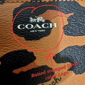 October SALE! FABulous new COACH corner zip leopard print design wristlet.